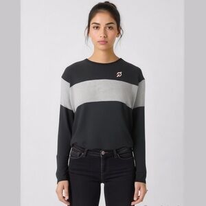 2/$30 Peloton Women’s Gray Long Sleeve Rugby Venice Make Waves Cycling T-Shirt S